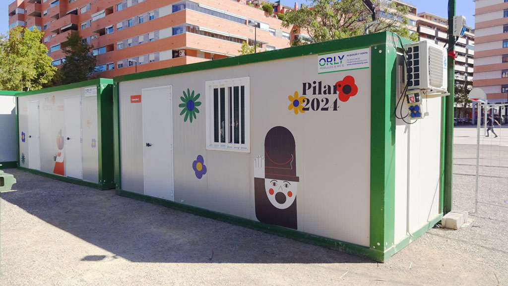 modulos prefabricados para eventos durante las fiestas del pilar